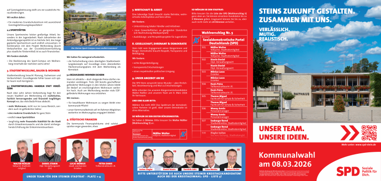 Kandidaten- und Programmflyer 2026 Außenseite