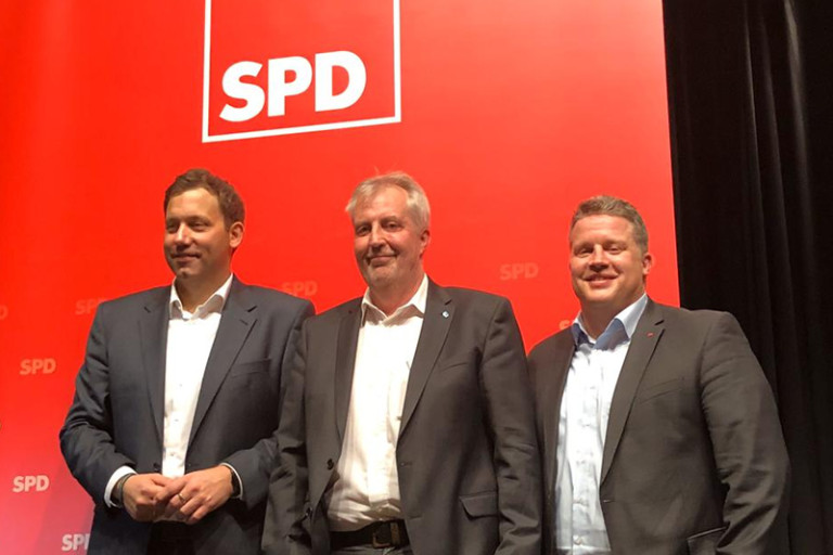 Walter Nüßler, Lars Klingbeil und Carsten Träger